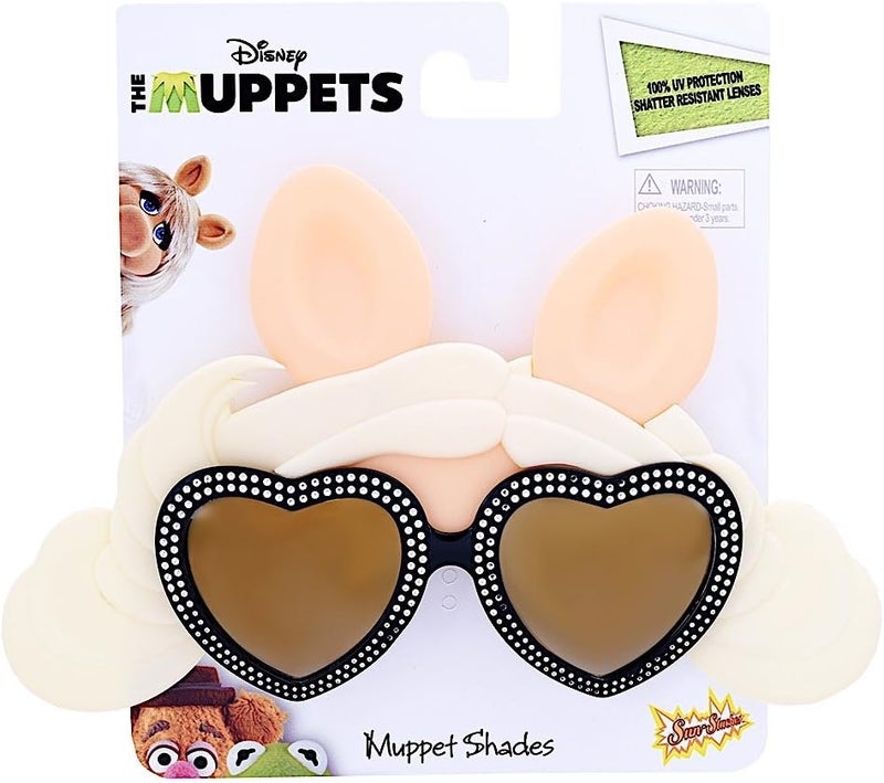 Sun-Staches Official Muppets Sunglasses | Kermit, Miss Piggy or Animal Costume Accessory Mask | UV 400 | One Size Fits Most - Image 2